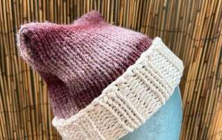 A perky little ear peeking up on this cat ear beanie, handmade knitwear with just the right amount of whimsy.